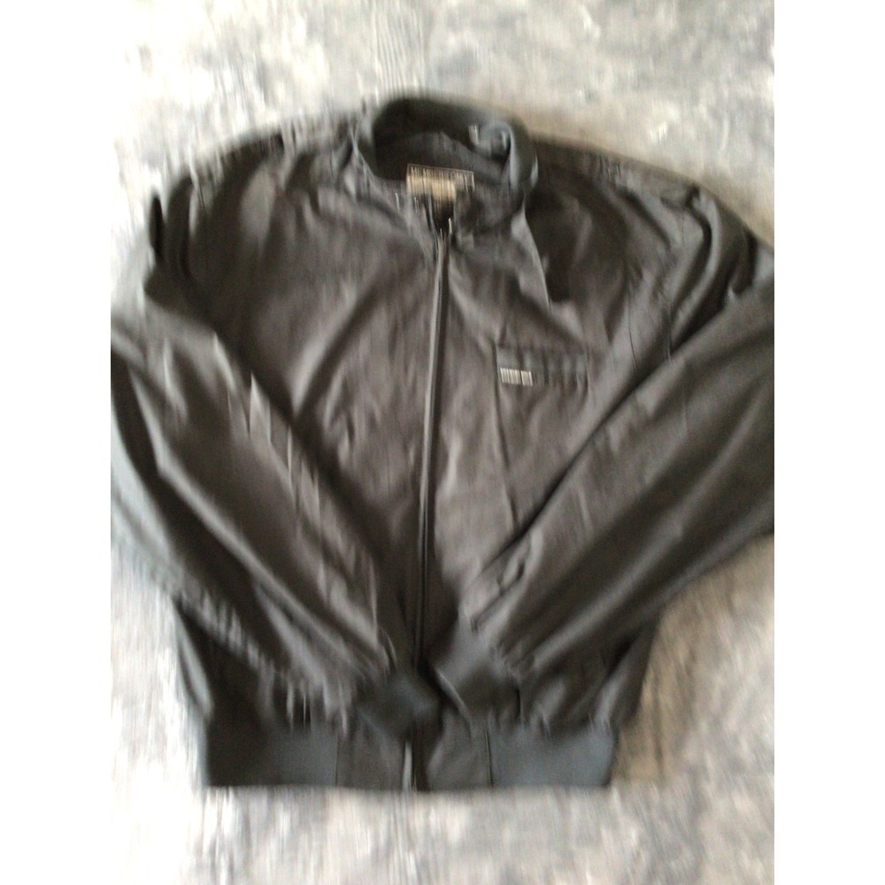 VINTAGE Members Only Jacket‎ Men's 44L Black Logo Full Zip Coat 80s 90s